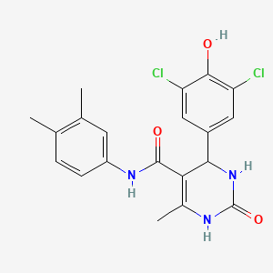 molecular formula C20H19Cl2N3O3 B4136682 4-(3,5-dichloro-4-hydroxyphenyl)-N-(3,4-dimethylphenyl)-6-methyl-2-oxo-1,2,3,4-tetrahydro-5-pyrimidinecarboxamide 