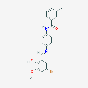 N-{4-[(5-bromo-3-ethoxy-2-hydroxybenzylidene)amino]phenyl}-3-methylbenzamide