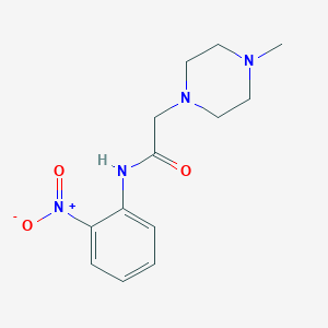 molecular formula C13H18N4O3 B4136706 2-(4-methyl-1-piperazinyl)-N-(2-nitrophenyl)acetamide 