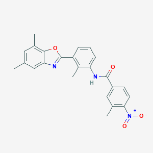 N-[3-(5,7-Dimethyl-benzooxazol-2-yl)-2-methyl-phenyl]-3-methyl-4-nitro-benzamide