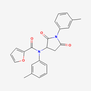 molecular formula C23H20N2O4 B4136711 N-(3-methylphenyl)-N-[1-(3-methylphenyl)-2,5-dioxo-3-pyrrolidinyl]-2-furamide 