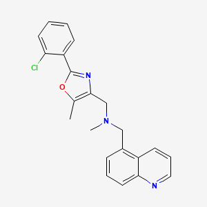 molecular formula C22H20ClN3O B4136735 1-[2-(2-chlorophenyl)-5-methyl-1,3-oxazol-4-yl]-N-methyl-N-(5-quinolinylmethyl)methanamine 