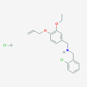 molecular formula C19H23Cl2NO2 B4136739 [4-(allyloxy)-3-ethoxybenzyl](2-chlorobenzyl)amine hydrochloride 
