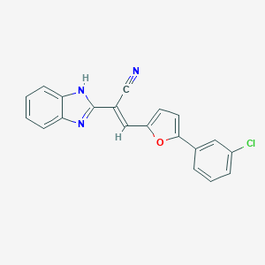 2-(1H-benzimidazol-2-yl)-3-[5-(3-chlorophenyl)-2-furyl]acrylonitrile