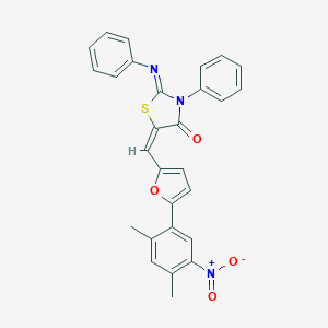 5-[(5-{5-Nitro-2,4-dimethylphenyl}-2-furyl)methylene]-3-phenyl-2-(phenylimino)-1,3-thiazolidin-4-one