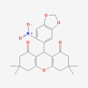 3,3,6,6-tetramethyl-9-(6-nitro-1,3-benzodioxol-5-yl)-3,4,5,6,7,9-hexahydro-1H-xanthene-1,8(2H)-dione