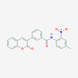 N-(4-methyl-2-nitrophenyl)-3-(2-oxo-2H-chromen-3-yl)benzamide