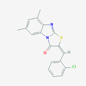 molecular formula C18H13ClN2OS B413677 2-(2-chlorobenzylidene)-6,8-dimethyl[1,3]thiazolo[3,2-a]benzimidazol-3(2H)-one 