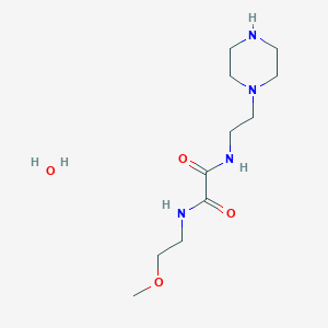molecular formula C11H24N4O4 B4136780 N-(2-methoxyethyl)-N'-[2-(1-piperazinyl)ethyl]ethanediamide hydrate 