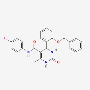 4-[2-(benzyloxy)phenyl]-N-(4-fluorophenyl)-6-methyl-2-oxo-1,2,3,4-tetrahydro-5-pyrimidinecarboxamide