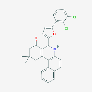 molecular formula C29H23Cl2NO2 B413679 5-[5-(2,3-dichlorophenyl)-2-furyl]-2,2-dimethyl-2,3,5,6-tetrahydrobenzo[a]phenanthridin-4(1H)-one 