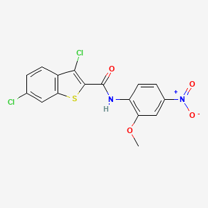 molecular formula C16H10Cl2N2O4S B4136813 3,6-dichloro-N-(2-methoxy-4-nitrophenyl)-1-benzothiophene-2-carboxamide 