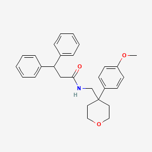 molecular formula C28H31NO3 B4136828 N-{[4-(4-methoxyphenyl)tetrahydro-2H-pyran-4-yl]methyl}-3,3-diphenylpropanamide 