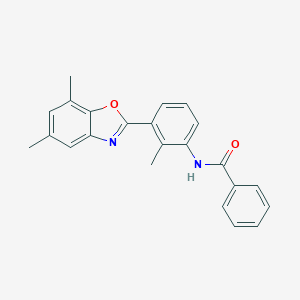molecular formula C23H20N2O2 B413683 N-[3-(5,7-dimethyl-1,3-benzoxazol-2-yl)-2-methylphenyl]benzamide 