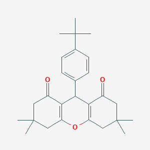 molecular formula C27H34O3 B413685 9-(4-tert-butylphenyl)-3,3,6,6-tetramethyl-3,4,5,6,7,9-hexahydro-1H-xanthene-1,8(2H)-dione 