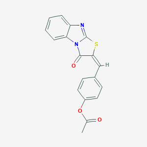4-((3-Oxo(1,3)thiazolo(3,2-A)benzimidazol-2(3H)-ylidene)methyl)phenyl acetate