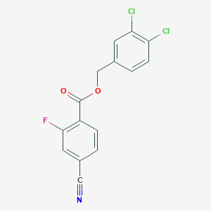 molecular formula C15H8Cl2FNO2 B4136887 3,4-dichlorobenzyl 4-cyano-2-fluorobenzoate 
