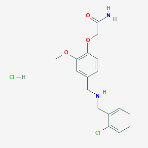 molecular formula C17H20Cl2N2O3 B4136903 2-(4-{[(2-chlorobenzyl)amino]methyl}-2-methoxyphenoxy)acetamide hydrochloride 