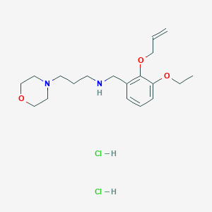 molecular formula C19H32Cl2N2O3 B4136909 N-[2-(allyloxy)-3-ethoxybenzyl]-3-(4-morpholinyl)-1-propanamine dihydrochloride 