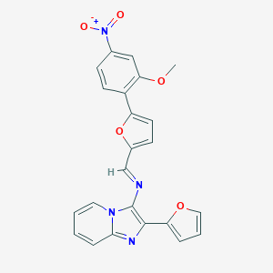2-(2-Furyl)-3-{[(5-{4-nitro-2-methoxyphenyl}-2-furyl)methylene]amino}imidazo[1,2-a]pyridine