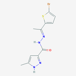 N'-[1-(5-bromo-2-thienyl)ethylidene]-3-methyl-1H-pyrazole-5-carbohydrazide