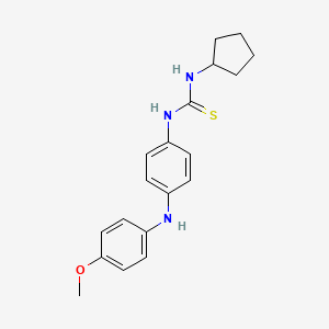 molecular formula C19H23N3OS B4136927 N-cyclopentyl-N'-{4-[(4-methoxyphenyl)amino]phenyl}thiourea 