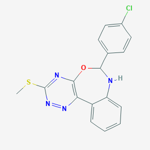 6-(4-Chlorophenyl)-3-(methylsulfanyl)-6,7-dihydro[1,2,4]triazino[5,6-d][3,1]benzoxazepine