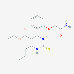 ethyl 4-[2-(2-amino-2-oxoethoxy)phenyl]-6-propyl-2-thioxo-1,2,3,4-tetrahydro-5-pyrimidinecarboxylate