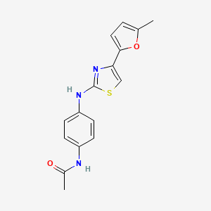 molecular formula C16H15N3O2S B4136996 N-(4-{[4-(5-methyl-2-furyl)-1,3-thiazol-2-yl]amino}phenyl)acetamide 