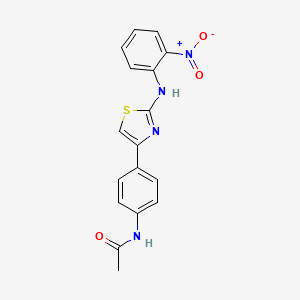 N-(4-{2-[(2-nitrophenyl)amino]-1,3-thiazol-4-yl}phenyl)acetamide