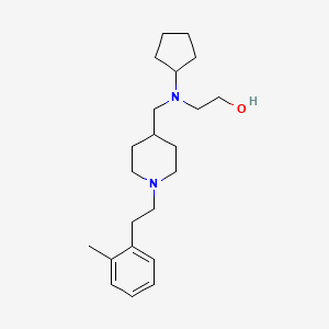 molecular formula C22H36N2O B4137013 2-[cyclopentyl({1-[2-(2-methylphenyl)ethyl]-4-piperidinyl}methyl)amino]ethanol 