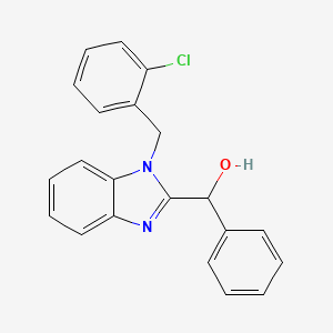 molecular formula C21H17ClN2O B4137014 [1-(2-chlorobenzyl)-1H-benzimidazol-2-yl](phenyl)methanol 