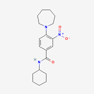molecular formula C19H27N3O3 B4137025 4-(1-azepanyl)-N-cyclohexyl-3-nitrobenzamide 
