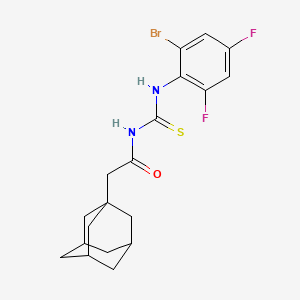molecular formula C19H21BrF2N2OS B4137050 2-(1-adamantyl)-N-{[(2-bromo-4,6-difluorophenyl)amino]carbonothioyl}acetamide 
