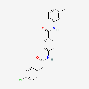 molecular formula C22H19ClN2O2 B4137060 4-{[(4-chlorophenyl)acetyl]amino}-N-(3-methylphenyl)benzamide 