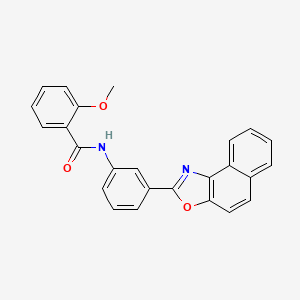molecular formula C25H18N2O3 B4137077 2-methoxy-N-(3-naphtho[1,2-d][1,3]oxazol-2-ylphenyl)benzamide 