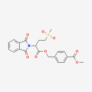 molecular formula C22H21NO8S B4137082 methyl 4-({[2-(1,3-dioxo-1,3-dihydro-2H-isoindol-2-yl)-4-(methylsulfonyl)butanoyl]oxy}methyl)benzoate 