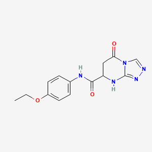 molecular formula C14H15N5O3 B4137083 N-(4-ethoxyphenyl)-5-oxo-5,6,7,8-tetrahydro[1,2,4]triazolo[4,3-a]pyrimidine-7-carboxamide 