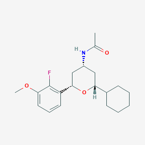 N-[(2R*,4R*,6S*)-2-cyclohexyl-6-(2-fluoro-3-methoxyphenyl)tetrahydro-2H-pyran-4-yl]acetamide