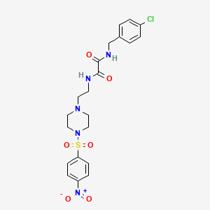 molecular formula C21H24ClN5O6S B4137092 N-(4-chlorobenzyl)-N'-(2-{4-[(4-nitrophenyl)sulfonyl]-1-piperazinyl}ethyl)ethanediamide 