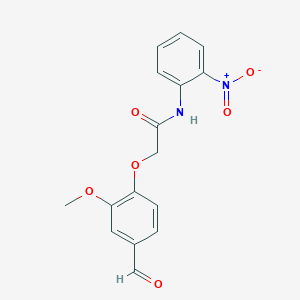 molecular formula C16H14N2O6 B4137095 2-(4-formyl-2-methoxyphenoxy)-N-(2-nitrophenyl)acetamide 