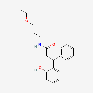 molecular formula C20H25NO3 B4137108 N-(3-ethoxypropyl)-3-(2-hydroxyphenyl)-3-phenylpropanamide 
