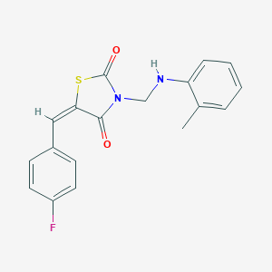 5-(4-Fluoro-benzylidene)-3-(o-tolylamino-methyl)-thiazolidine-2,4-dione