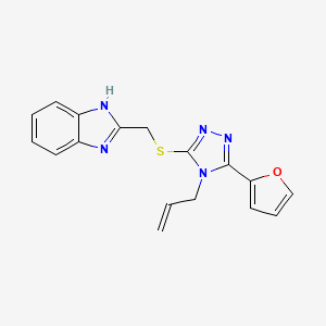 2-({[4-allyl-5-(2-furyl)-4H-1,2,4-triazol-3-yl]thio}methyl)-1H-benzimidazole