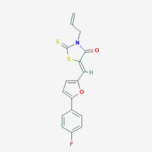 molecular formula C17H12FNO2S2 B413716 3-Allyl-5-{[5-(4-fluorophenyl)-2-furyl]methylene}-2-thioxo-1,3-thiazolidin-4-one 