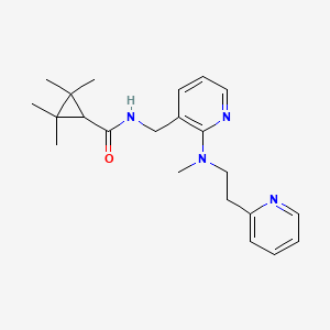 molecular formula C22H30N4O B4137168 2,2,3,3-tetramethyl-N-[(2-{methyl[2-(2-pyridinyl)ethyl]amino}-3-pyridinyl)methyl]cyclopropanecarboxamide 