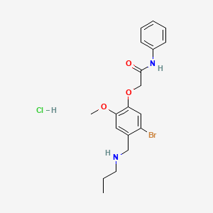molecular formula C19H24BrClN2O3 B4137178 2-{5-bromo-2-methoxy-4-[(propylamino)methyl]phenoxy}-N-phenylacetamide hydrochloride 