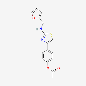 molecular formula C16H14N2O3S B4137181 4-{2-[(2-furylmethyl)amino]-1,3-thiazol-4-yl}phenyl acetate 