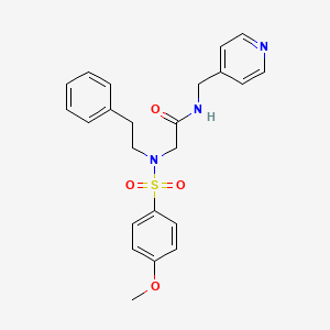 molecular formula C23H25N3O4S B4137189 N~2~-[(4-methoxyphenyl)sulfonyl]-N~2~-(2-phenylethyl)-N~1~-(4-pyridinylmethyl)glycinamide 