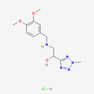 molecular formula C13H20ClN5O3 B4137239 2-[(3,4-dimethoxybenzyl)amino]-1-(2-methyl-2H-tetrazol-5-yl)ethanol hydrochloride 